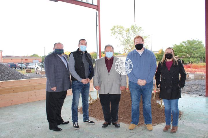 Greece Town Supervisor Bill Reilich, the Greece Town Board, and the Library Board Break Ground on Children’s Library Expansion Project