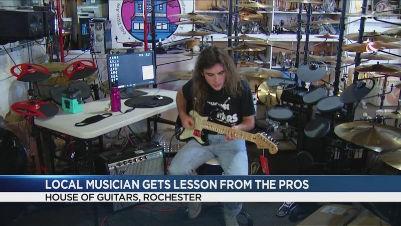 Greece student gets guitar lesson from Grammy-nominated guitarist