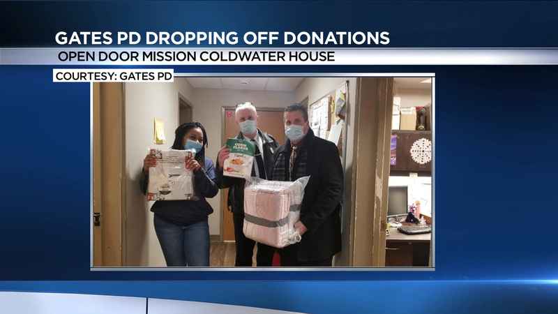 Gates Police drop off donations to Open Door Mission’s Coldwater House