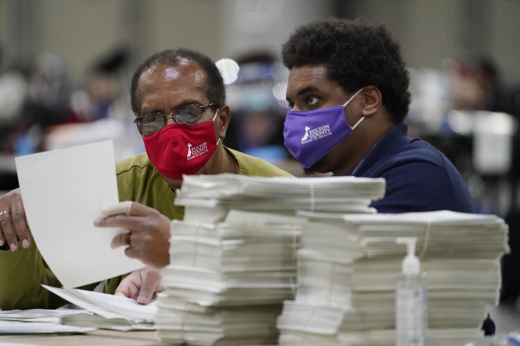 Georgia hand tally of votes is complete, affirms Biden lead