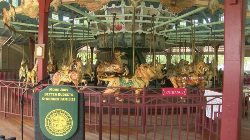 After 2 years Dentzel Carousel at Ontario Beach Park opened