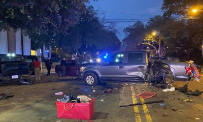Four taken into custody after police chase, crash