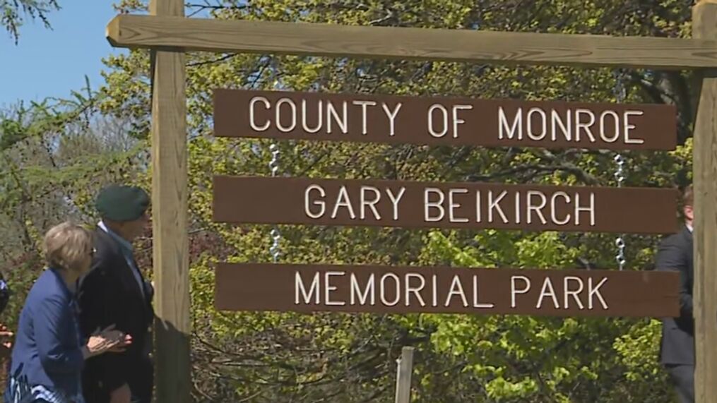 Monroe County dedication in Highland Park for local Medal of Honor recipient Gary Beikirch