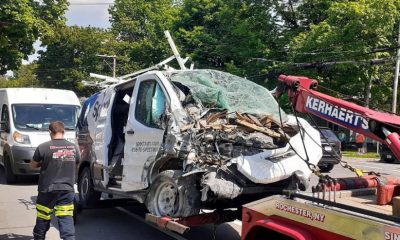 After Monday accident, the Spectrum van dislocated from Palmyra home