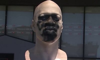 George Floyd statue in Brooklyn sprayed and painted by vandals