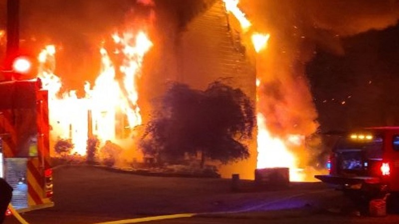 House engulfed in flames in Henrietta