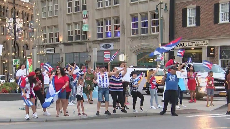 Protest in Rochester against Cuban government