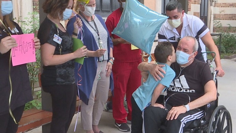 A Rochester man is finally home after a nearly eight-month COVID-19 battle in hospital