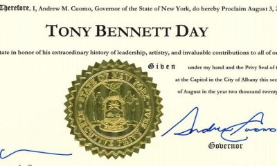 August 3 is now ‘Tony Bennett Day’ in New York State