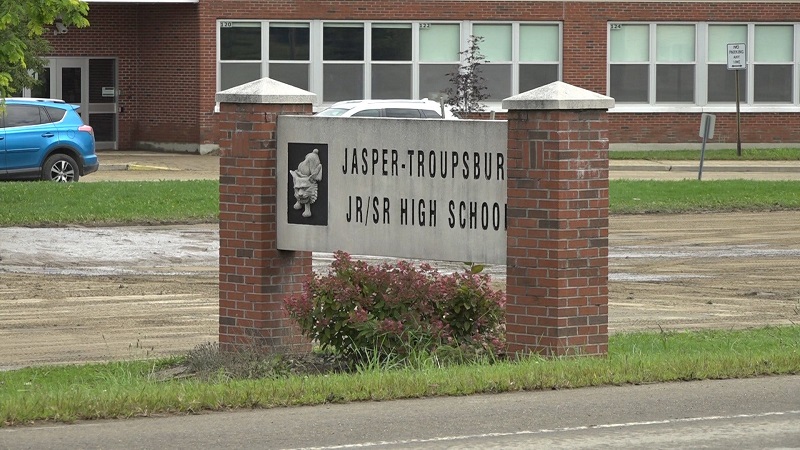 Clean-up begins at Jasper-Troupsburg high school after the flooding Clean-up begins at Jasper-Troupsburg high school after the flooding