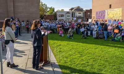 Governor Kathy Hochul speaks in support of reproductive rights