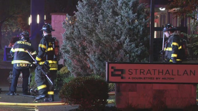 Fire at The Strathallan Rochester Hotel & Spa on East Avenue Fire at The Strathallan Rochester Hotel & Spa on East Avenue