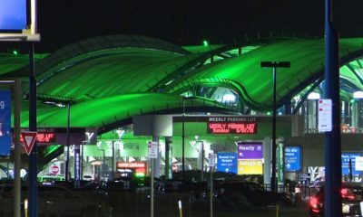 ROC Airport lights up green in support of veterans and active military