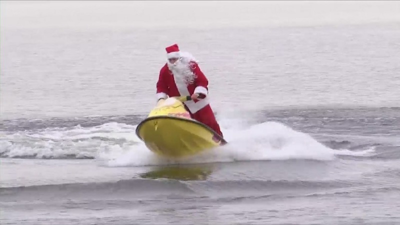 Jet Ski Santa at Irondequoit Bay