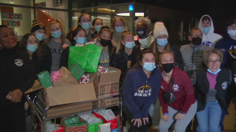 Local high school athletes donated gifts to Golisano Children’s Hospital patients