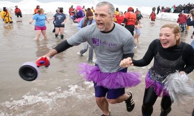 Plunging into Lake Ontario for charity at the Rochester Polar Plunge