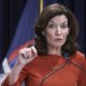 Governor Kathy Hochul says vaccination rate will determine when kids can go to school unmasked