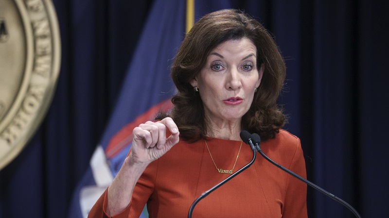 Governor Kathy Hochul says vaccination rate will determine when kids can go to school unmasked