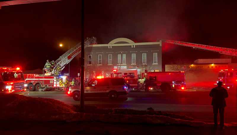 Fire in building on Lake Avenue, one person rescued