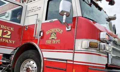 Amid second-alarm fire, a man calls 911, assaults officers