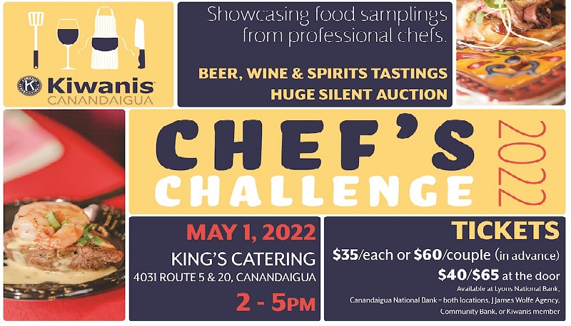 Canandaigua Kiwanis Club’s Chef’s Challenge is back as an in-person event Canandaigua Kiwanis Club’s Chef’s Challenge is back as an in-person event