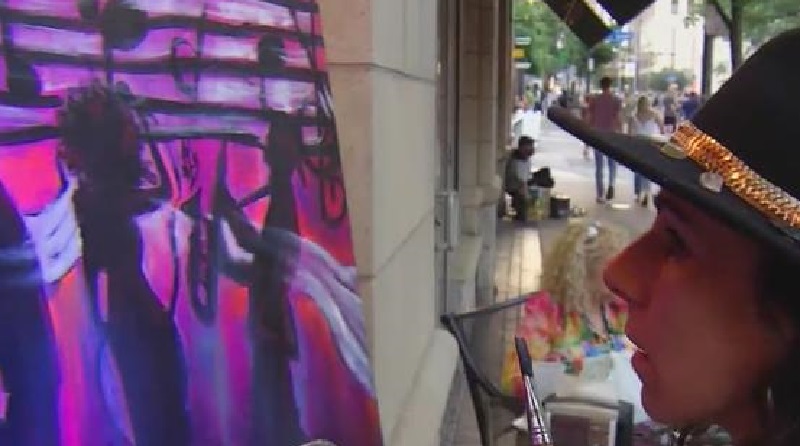 Local artist uses Jazz Fest as inspiration Local artist uses Jazz Fest as inspiration