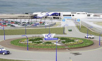 Roundabout being installed at Frederick Douglass Greater Rochester International Airport
