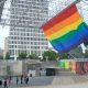 Giant Pride flag raised over MLK Jr. Park in Rochester