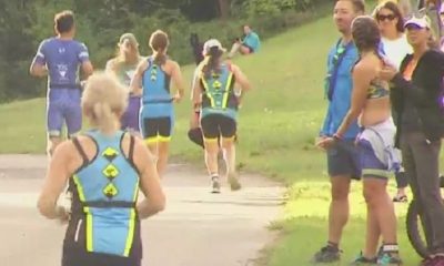 Hundreds of athletes came out to Lake Ontario for Rochester Triathlon