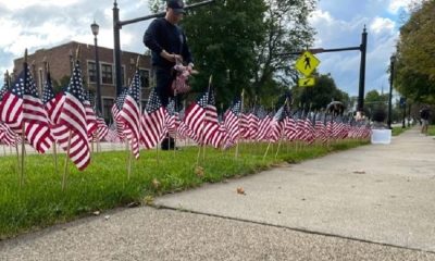 2,996 American flags placed at Elmira College in remembrance of 9/11