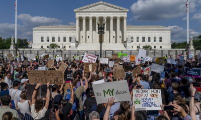Protesters demonstrate against the possibility of a ban on abortion drugs as the Supreme Court gets ready to hear the case