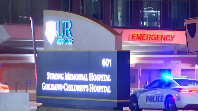 Strong Hospital has a significant police presence during a search for a man from Livingston County Strong Hospital has a significant police presence during a search for a man from Livingston County