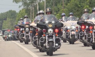 The community at large has honored fallen Cleveland policeman from Webster with procession