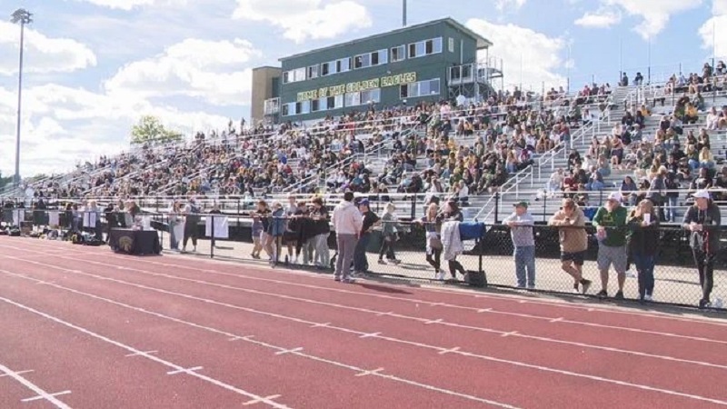 Each year, college football teams participate in the fundraiser for Camp Good Days