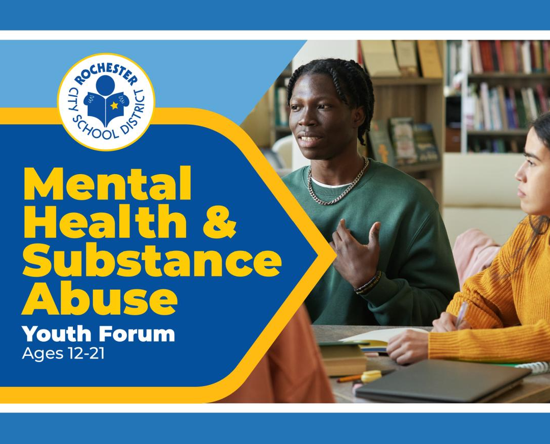 Rochester to host youth mental health and substance abuse forum on April 12, offering teens and families a safe space for dialogue, support, and resources Rochester to host youth mental health and substance abuse forum on April 12, offering teens and families a safe space for dialogue, support, and resources